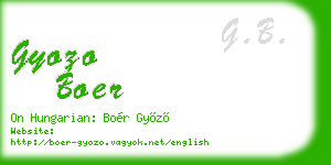 gyozo boer business card